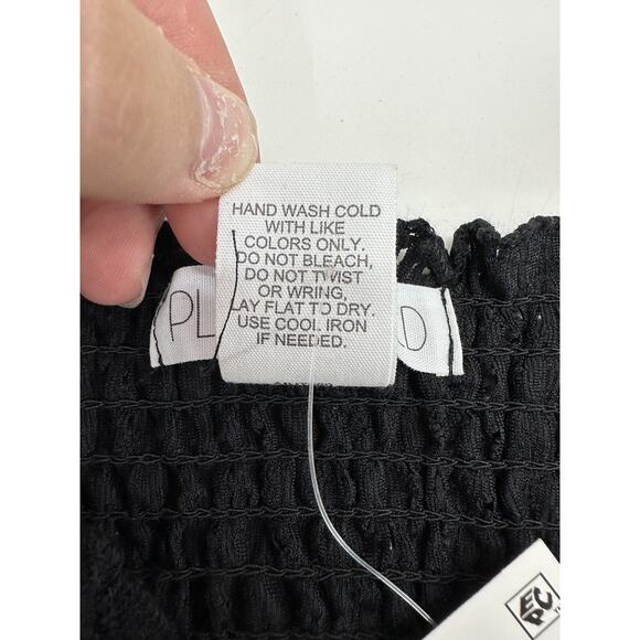 Womens Planet Gold Top Size XS Black Lace Long Sleeve Off the Shoulder NWTs - Picture 7 of 12